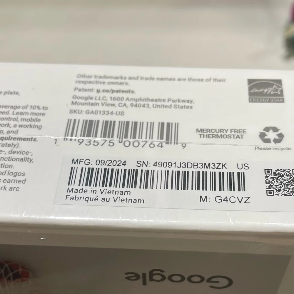 Google Smart Thermostat in White